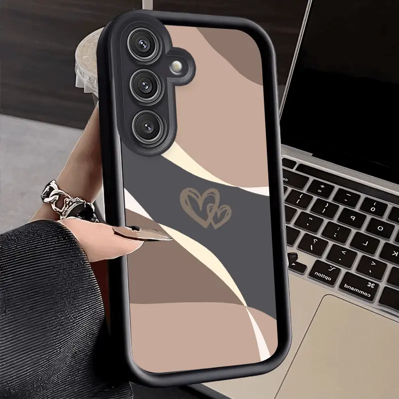 A Minimalist Heart-Patterned Case for Samsung Galaxy S26 S24 Plus S25 S23 S22 S21 Ultra FE S24+ Note20 A54 A53 A52 A36 A35 A34 A33 A17 A16 A15 A14 A13 Patterned Soft TPU Full Camera lens Protection  Phone Cover Gift 2D printing, Accessories, Smartphone, C