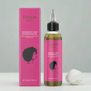 Rosemary Hair Oil, Natural Hair Oil for Nourishing, Smoothing & Voluminous Hydrated Hair, Contains Glycerine, Vitamin E, Rosemary Leaf Oil, Borage Oil, Castor Oil, Scalp Care