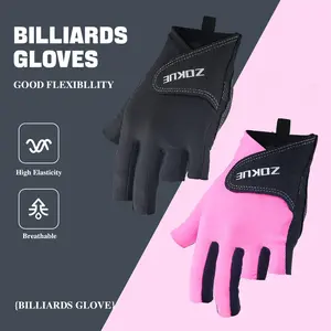 Zokue Billiard Glove Mesh Breathable Material, Comfortable Grip Design, Ideal for Pool Players, Durable Performance Accessory