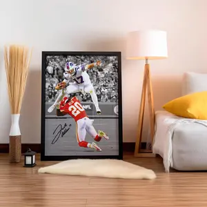 [ SALE UP 45% - UNFRAMED POSTER ] Josh Allen Poster, Signed Football Poster, Sports Fan Gift, Game Room Art, Athlete Poster