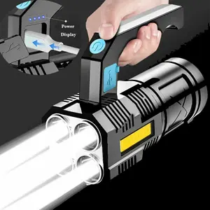 USB Rechargeable Handheld LED Flashlight Outdoor Spotlight Searchlight Work Light