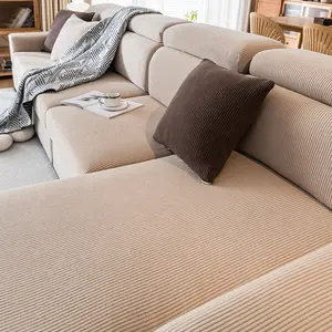 Classic Striped Sofa Cover, Elegant Simple All-Season Pet-Friendly, Room Decoration, Fits 1/2/3/4 Seater & Combined Sofas, 1pc Washable Sofa Slipcover