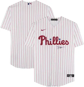 Justin Crawford Philadelphia Phillies Autographed White Nike Replica Jersey - Fanatics Authentic Certified