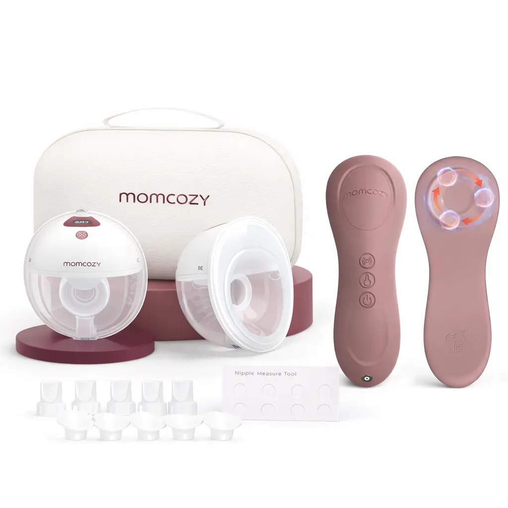 Momcozy Breast Pump Hands Free M5 & Momcozy Rolling Lactation Massager with Heat Momcozy Breast Pump Hands Free M5 & Momcozy Rolling Lactation Massager with Heat