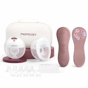 Momcozy Breast Pump Hands Free M5 & Momcozy Rolling Lactation Massager with Heat