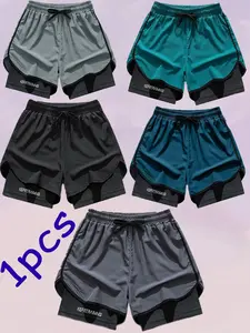 Fashion Casual Sport Shorts, Loose Fit, Drawstring Waist, Suitable for Sports, Yoga, and Gym Wear, One Piece Set