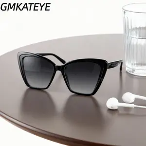 GMKATEYE Black Gradient Square Sunglasses with Durable Nylon Lens 100% UV Protection Anti-Glare Unisex Style HD Clear Vision UV400 Protection shades sunglass  for  women good  rsunglasses