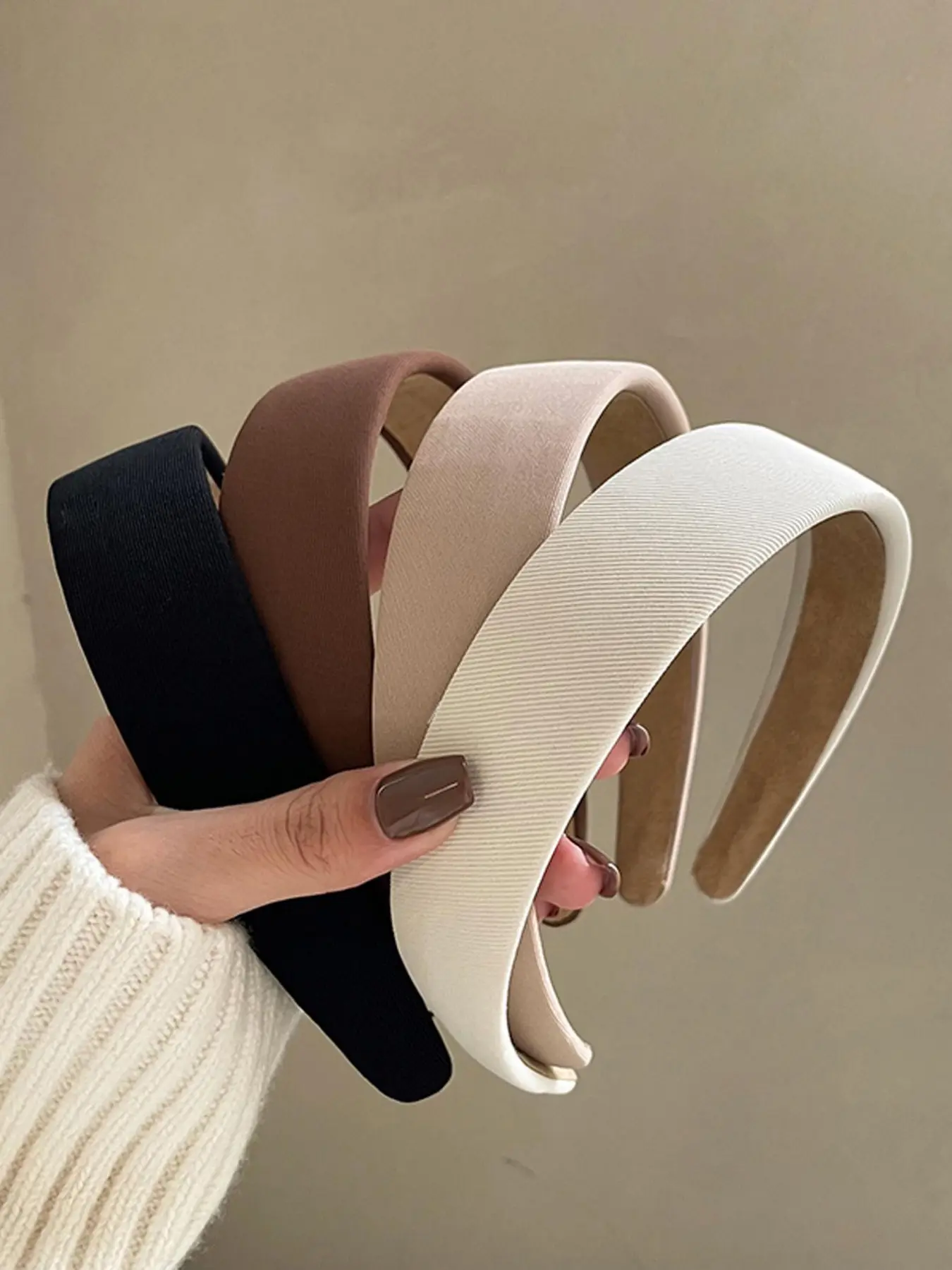 4pcs 38cm/14.96in Circumference Women's Vintage Elegant Solid Color Chic Headbands On Forehead, Fashion Versatile Hair Accessories Suitable For Daily Wear, Washing Face, Makeup, Outfit Matching ,Head Piece, Headband Accessory