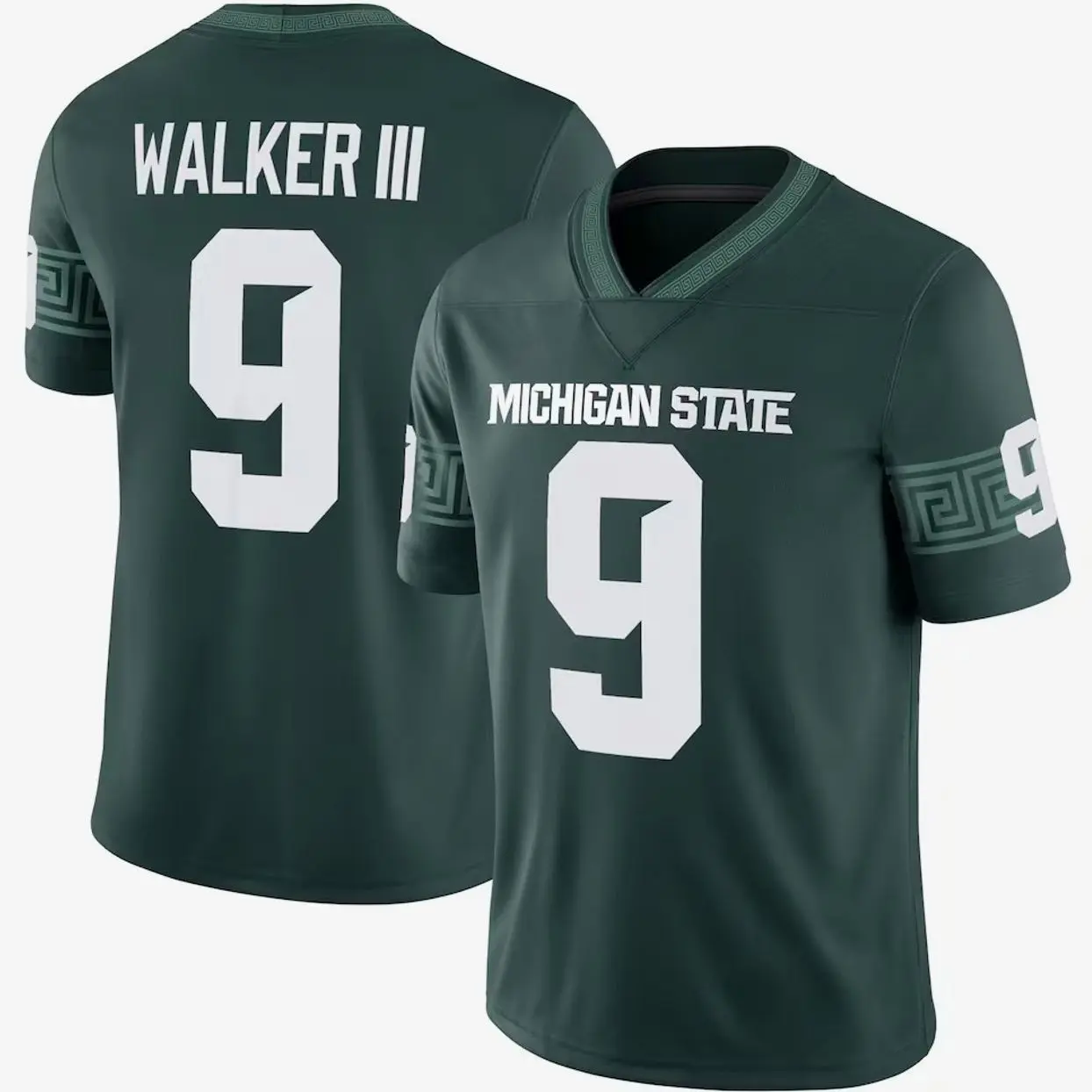 Unisex Football 9 Walker III Michigan State Spartans College Team Alumni Game Jersey - Green