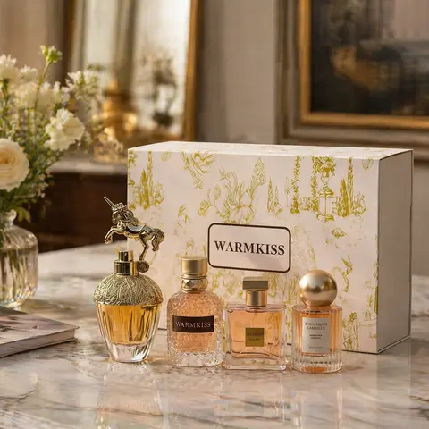 WARMKISS Women's 4-Piece Long-Lasting EDP Perfume Set - Floral, Fresh, Citrus Aroma Eau de Parfum Fragrance Collection, Boxed Luxury Fragrance Set, Luxury Perfume Gift Box for Adults, Ideal Anniversary Gift
