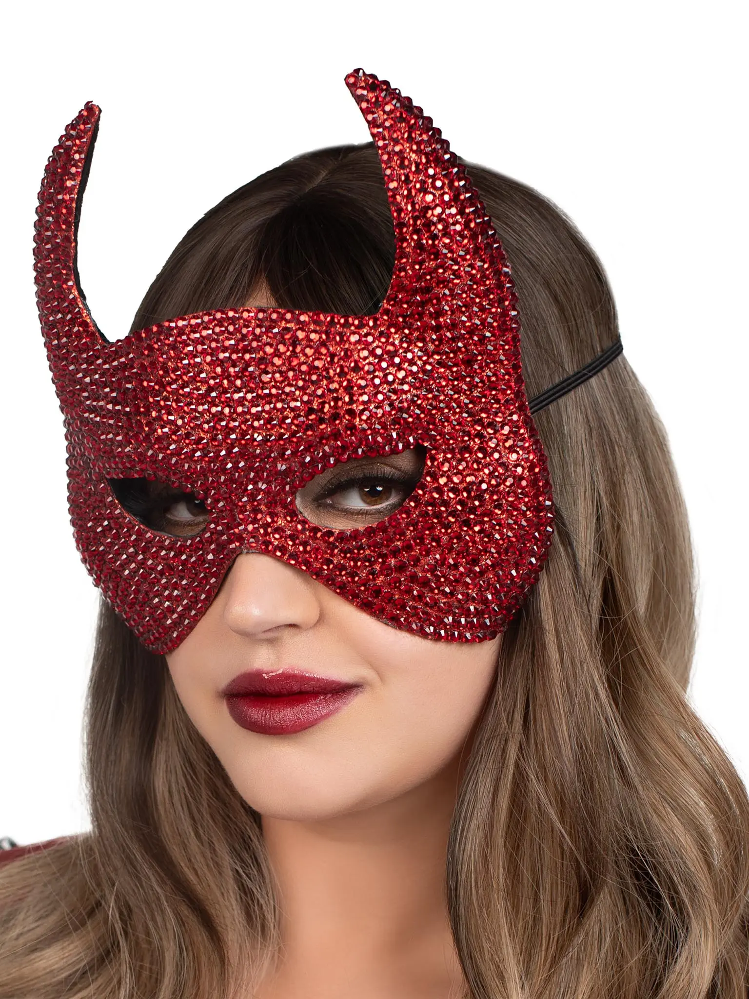 Rhinestone Devil Mask