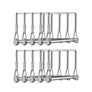 10 count 1/4 Inch Wire Lock Pin 4 Inch Long Trailer Coupler Pin PTO Pin Heavy Duty Trailer Hitch Locking Pin Safety Shaft Lock Pin for Farm  Tractor Wagons Lawn Garden