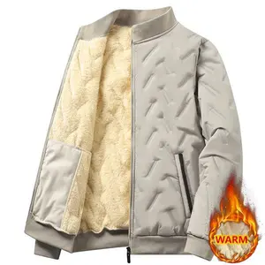 Autumn Winter Classic Solid Color Casual Everyday Outdoor Efficient Warmth Windproof Stand Collar Multi-Pocket Men's Fleece Jacket