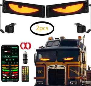 2pcs  Devil's Eye Display Car Light – Color-Changing Eye Lamp with Flash Patterns for Cars Trucks & Pickups ojos led para carro luces led para carro
