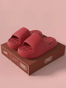 Men's Fashion Home Thick Sole Slippers, Comfortable Soft Eva Material, Non-Slip, Casual Wear for Indoor & Outdoor, All Seasons Footwear