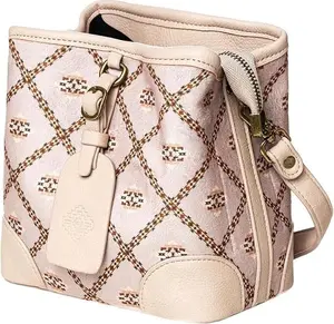 Nu Trendz AZTEC Southwest Bucket Purse for Women PU Leather Aztec Shoulder Crossbody Bag with Adjustable Strap & Multi-Compartment Design