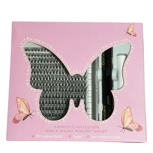 “Quiet Luxury” - 14 row lash cluster kit with bonder, sealer, remover, and tweezers