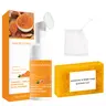Gentle Turmeric & Lemon Foam Mousse Facial Cleanser for Adults - Alcohol-Free, Nontoxic Cleansing Daily Wash, 2-Piece Set Includes Soap Bundle