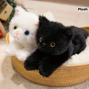Premium Realistic Cat Plush Toy, Cute Kitten Pillow, Perfect Gift for Boys & Girls