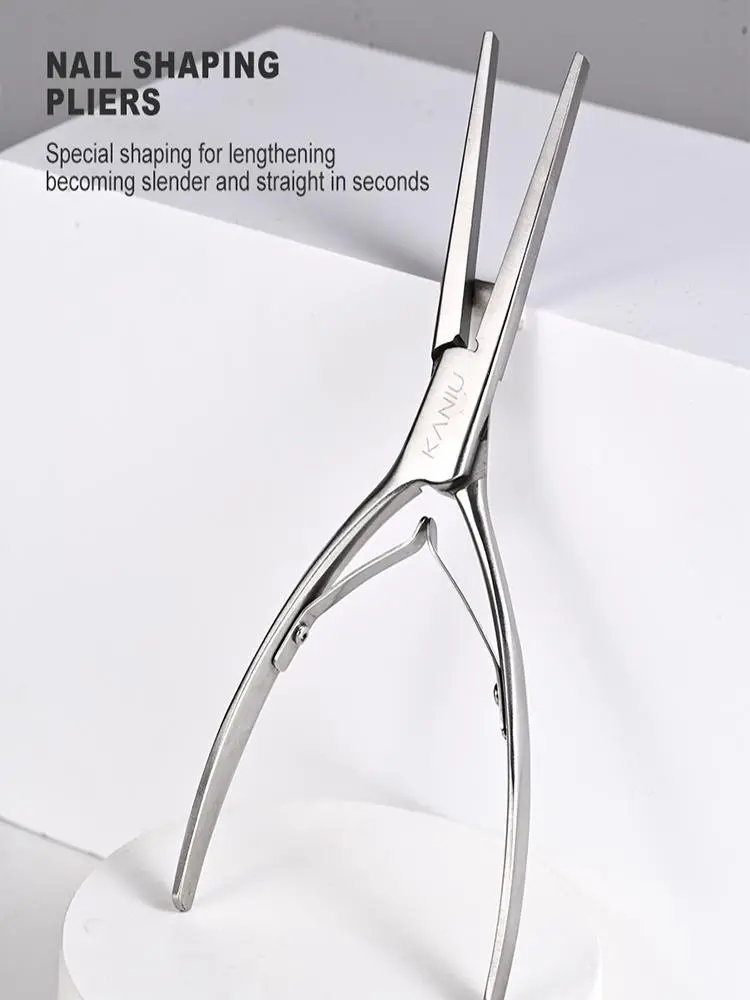 KANIU Acrylic Nail Shaping Pliers Stainless Steel Nail C Curve Flat Jaw Manicure Tool For Extension Nail Pliers Tips Forming