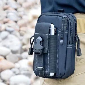 Tactical Waist Fanny Pack Phone Pouch Military Outdoor Camping Hiking Belt Bag Black