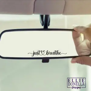 "Just Breathe" Mirror Decal