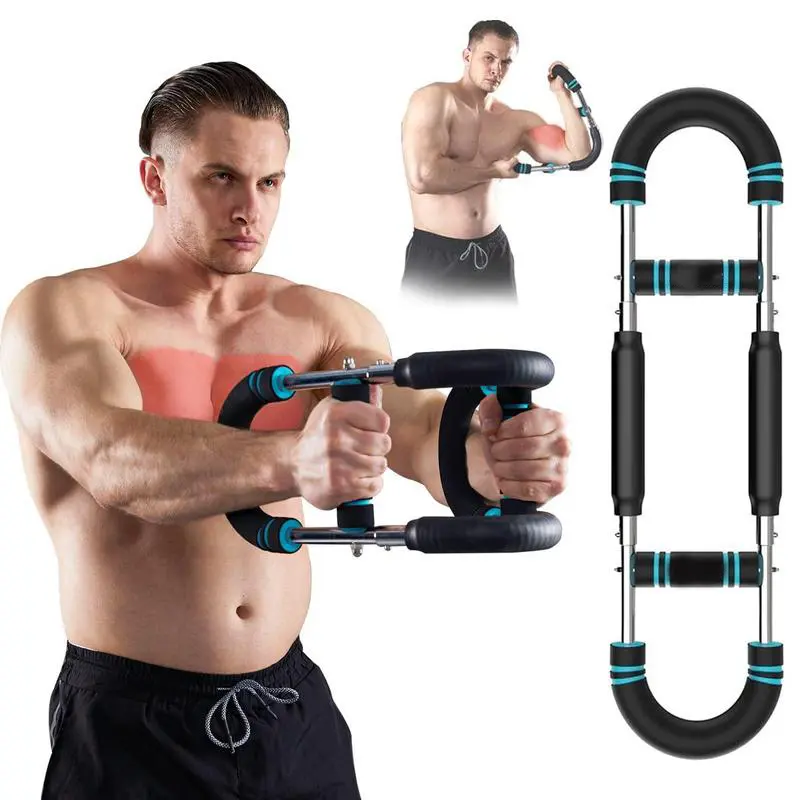 Pro-Grade Twister Arm Trainer Adjustable 30-100lb Chest Workout Equipment for Men Women Portable Anti-Slip Grips Home Gym Fitness Forearm Strengthener Tricep Press Machine