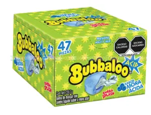 Adams Bubbaloo SOUR Mora Blueberry Bubble Gum