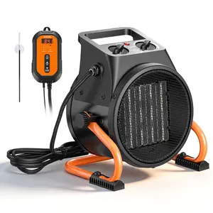【DealsForYouDays】VEVOR Greenhouse Heater, 1500W Electric PTC Space Heater with Thermostat, Fan, Low & High Heat Modes, 15° Adjustable Angle, Overheat Protection, for Grow Tent, Greenhouse, Flower Room, Home Office