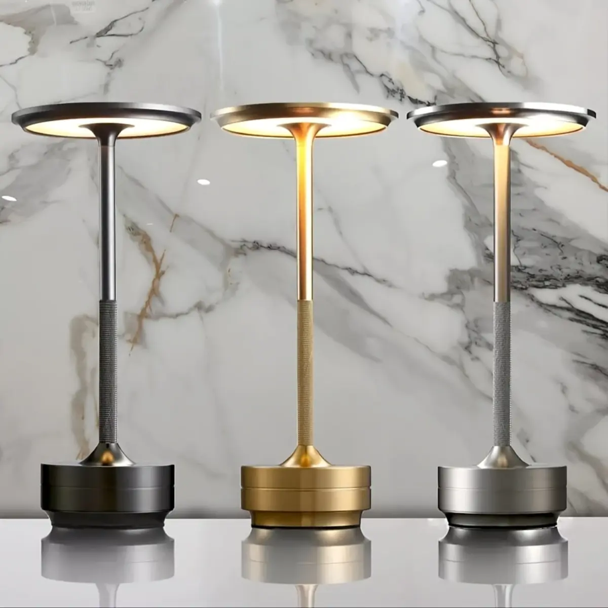 Modern LED Desk Lamp with Adjustable Leds, Touch Control, Adjustable Brightness, USB Rechargeable Night Light for Living Room Bedroom Office Decor, Led Nightlight, Modern Computer Lamp, Adjustable Touch Lighting
