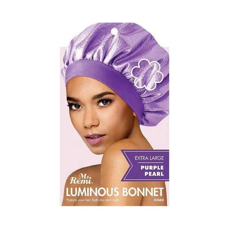 Annie #3589 Ms. Remi Extra Large Luminous Cover, Breathable Purple Pearl Luxury Shower Cap, Luxury Shower Caps