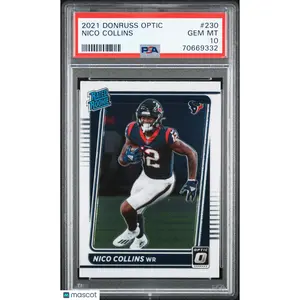 2021 Donruss Optic Nico Collins Rated Rookie #230 PSA 10 GEM MINT Houston Texans