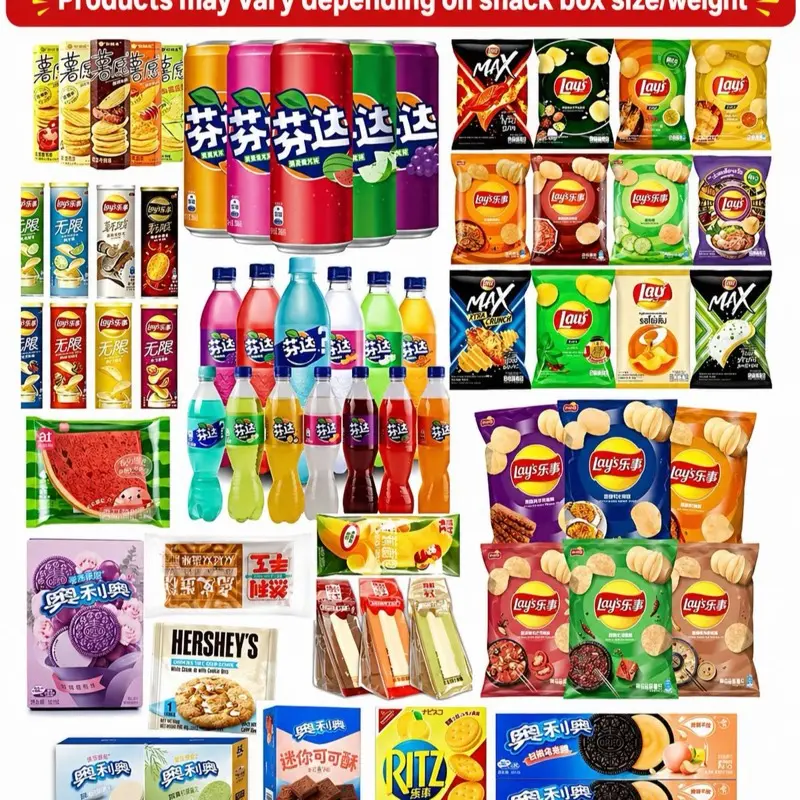 6LB Assorted Asian Snack Box Sweet & Savory Ramen Drinks Multipack Wide ...