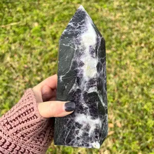 4.49lbs Natural Purple Flourite & Quartz Tower