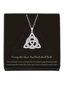 heng Zhi Xing Huan Celtic Knot Vintage Witch Necklace with Diamonds, Original Design for Everyday Wear and Holiday Gifts, Daily Wear Necklace