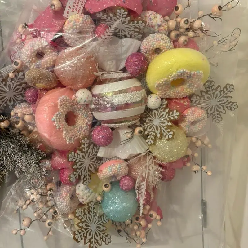 Holiday Candy & Donut Themed Door Wreath