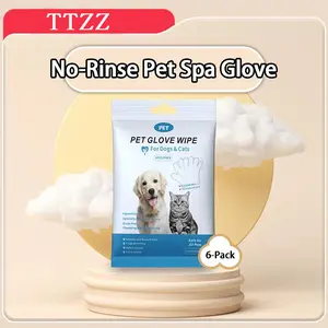 Pet Glove Wipes - Hypoallergenic, Disposable, No - Rinse Grooming Wipes for Dogs & Cats