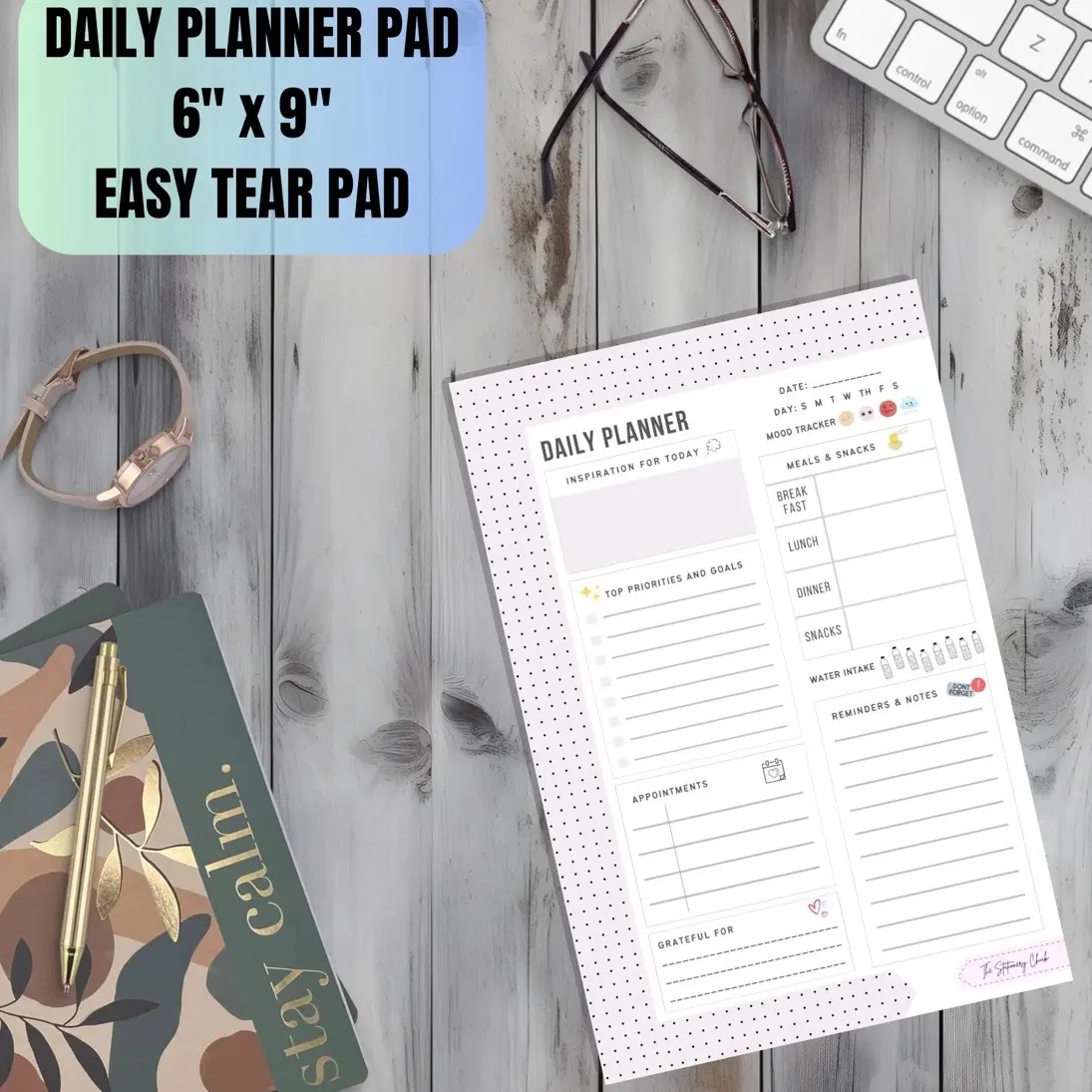 Daily Planner Pad for Easy Organization - Tear Pad