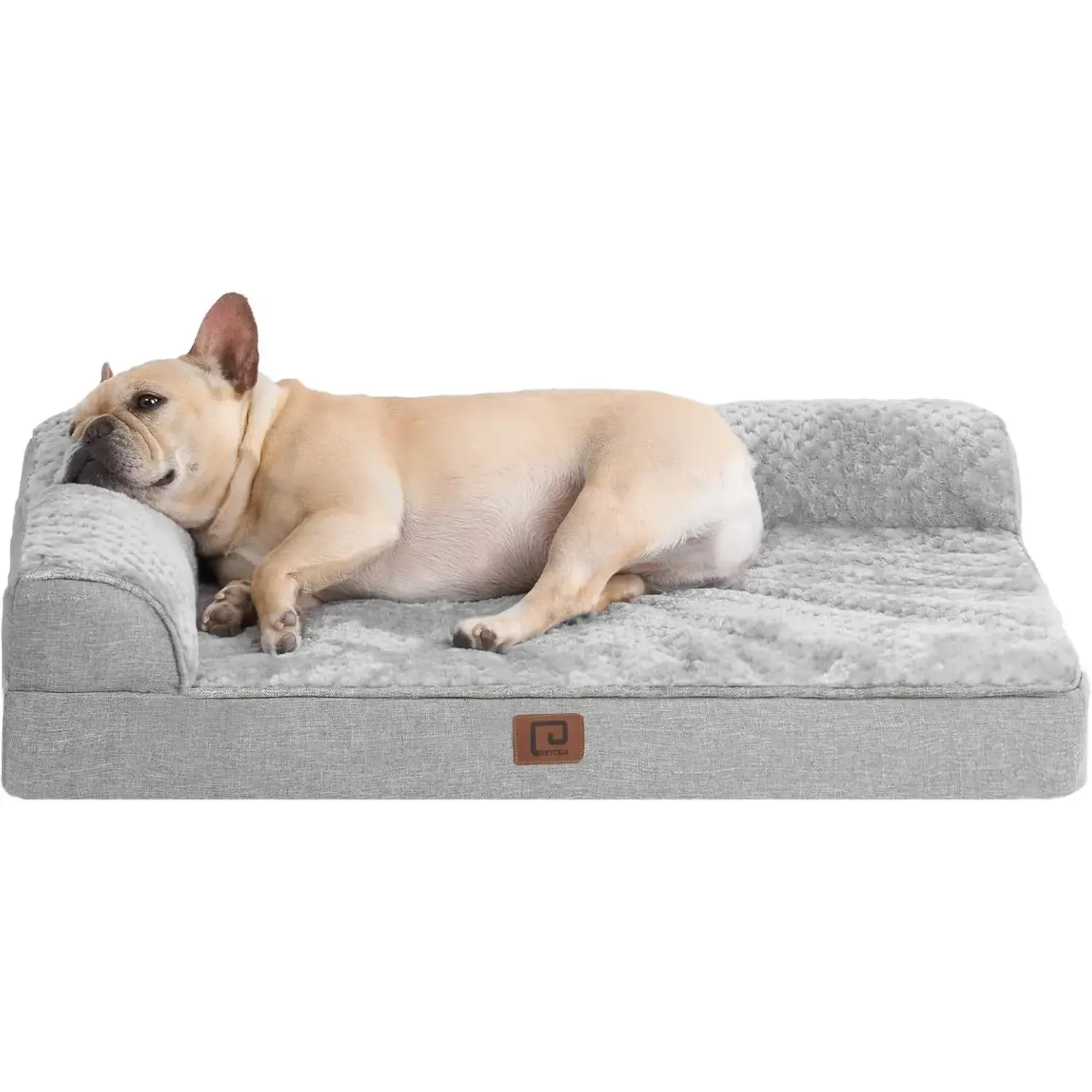 Memory Foam Dog Bed Medium Sized Dogs, Waterproof Dog Bed Orthopedic with Washable Removable Cover, Non-Slip Pet Bed Couch for Crate, 30x20x6 Inches, Grey