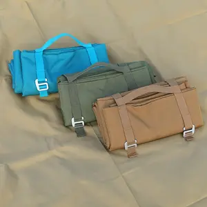 1pc Thickened Oxford Cloth Camping Mat - Durable All-Season Outdoor Mat with Carry Handles, Lightweight & Portable for Camping, Beach, Picnics, Backyard, Camping Gear, Picnic Essentials, Easy Storage Design, Sturdy Construction