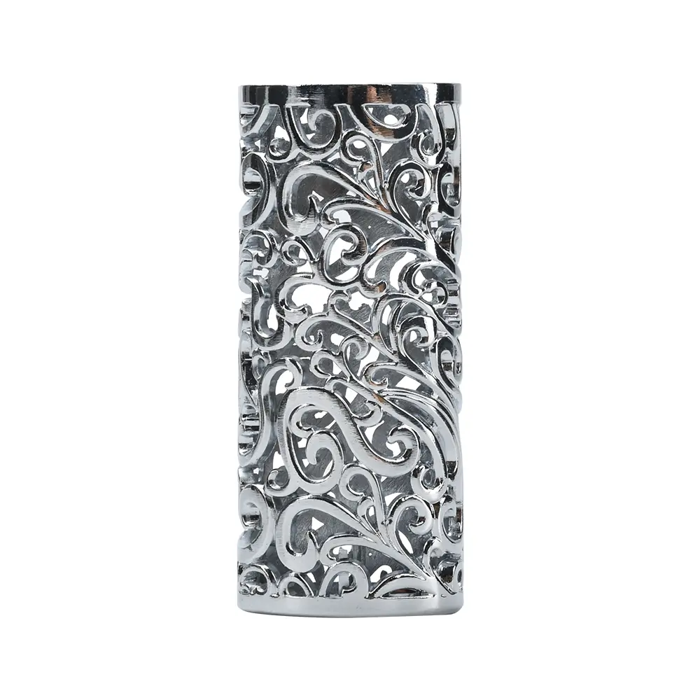 Hollow Peony Pattern Luxury Metal Lighter Case for BIC J6, CNC Polished Alloy Windproof Splash-Proof Lighter Sleeve, Elegant Decorative Lighter Holder, Ideal Gift for Smokers Metallic Accessory Smooth Ornaments