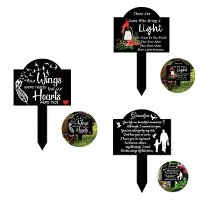 Acrylic Grave Marker, Outdoor Garden Grave Decoration, Garden Decoration Supplies, Memorial Sign Plaque for Grave, Garden Statues & Sculptures