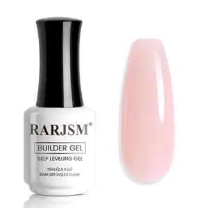 Nude Pink Builder Gel for Nails 15ml Natural Color Strengthener in a Bottle Nail Extension Self Leveling Hard Building Gelpolish Soak Off Curing Requires Salon Home DIY Damaged Nails Use