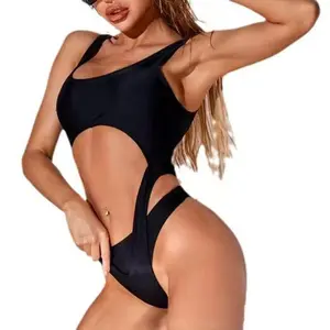 Women's Fashionable Hollowed-Out Swimwear - 1-Piece Bathing Suit & 2-Piece Set, Ideal for Summer Beach Vacations & Water Parks,summervibes