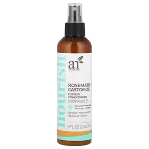 artnaturals Leave in Conditioner, Rosemary + Castor Oil, 8 fl oz (236.5 ml)