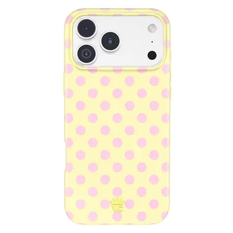 Velvet Caviar Buttercream Polka Dot iPhone Case - Cute Shockproof Wireless Protector for iPhone 18 Pro Max, 18 Pro, 17, 16, 15 & More Smartphone, Cellphone, Handheld Devices Accessories