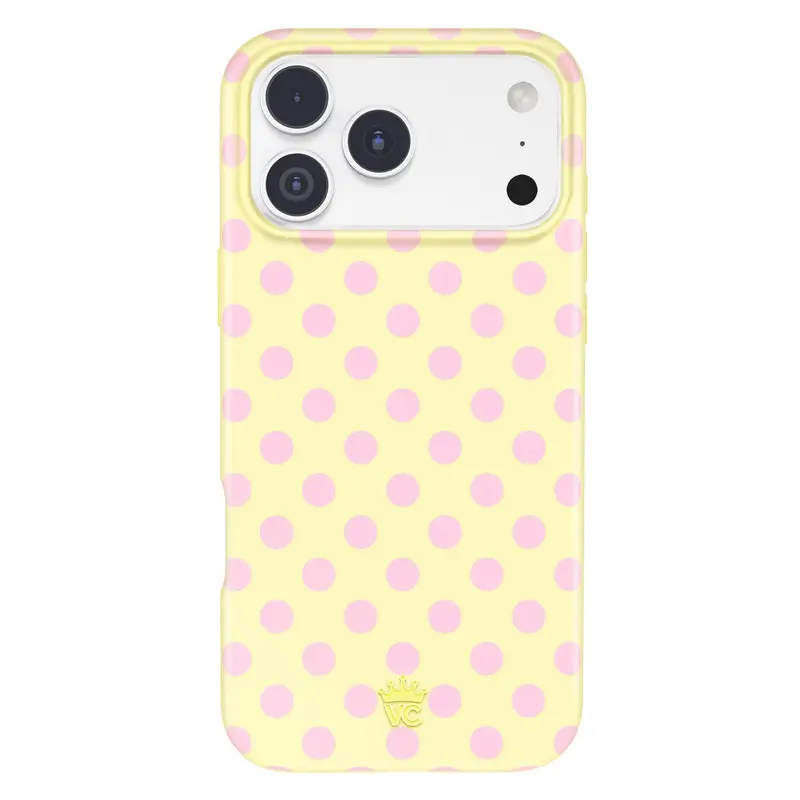 Velvet Caviar Buttercream Polka Dot iPhone Case - Cute Shockproof Wireless Protector for iPhone 18 Pro Max, 18 Pro, 17, 16, 15 & More Smartphone, Cellphone, Handheld Devices Accessories