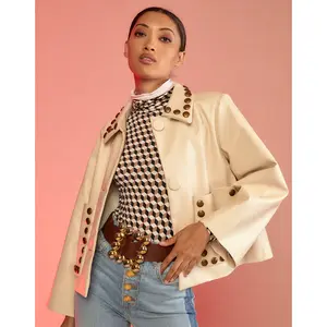 Studded Vegan Leather Jacket