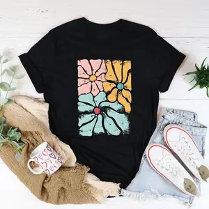Boho Flowers T-Shirt, Hippie Flower Shirt, Inspired T-Shirt, Spring Shirt, Flowers Lover Gift, Flowered Shirt, Floral Shirts, Gift For Women