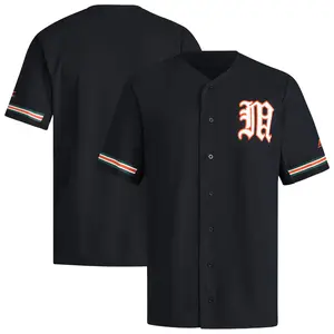 Men's Black Miami Jersey, Crewneck Short Sleeves For Fan